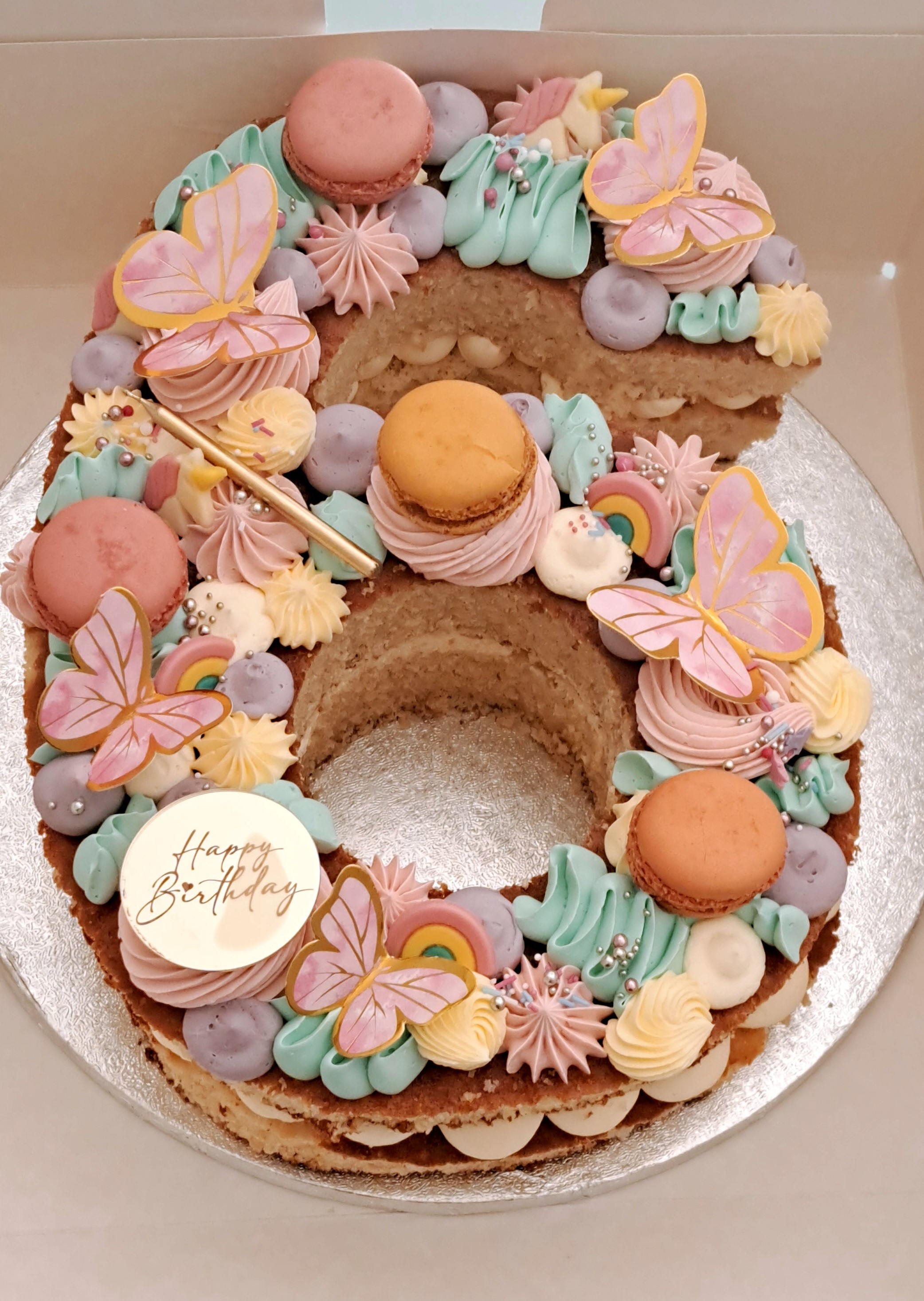Number 6 Birthday Cake